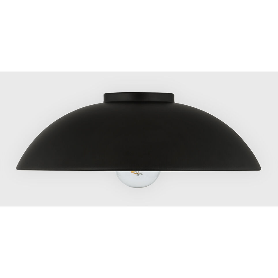 Eclipse 1 Light 16.25 inch Soft Black Flush Mount Ceiling Light